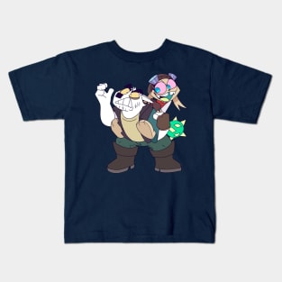 Cliff and Fishes! Kids T-Shirt